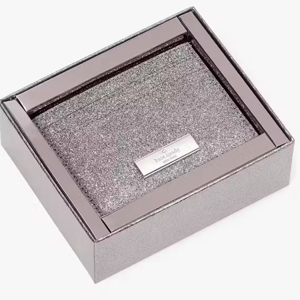 Kate spade glitter wallet ✨💕 purse Kenzie Boxed Glitter Small Cardholder